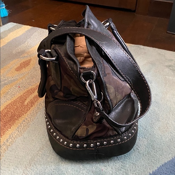 Prada Fumo Camouflage Nylon Bowling Bag Purse - Picture 5 of 12